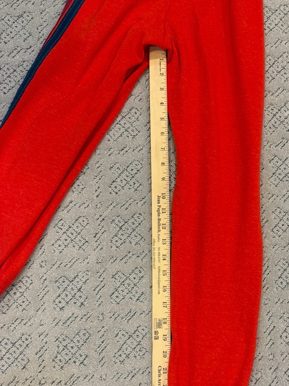 Aviator Nation Red Kids Sweatpants with Rainbow Side Stripes - Picture 12 of 12